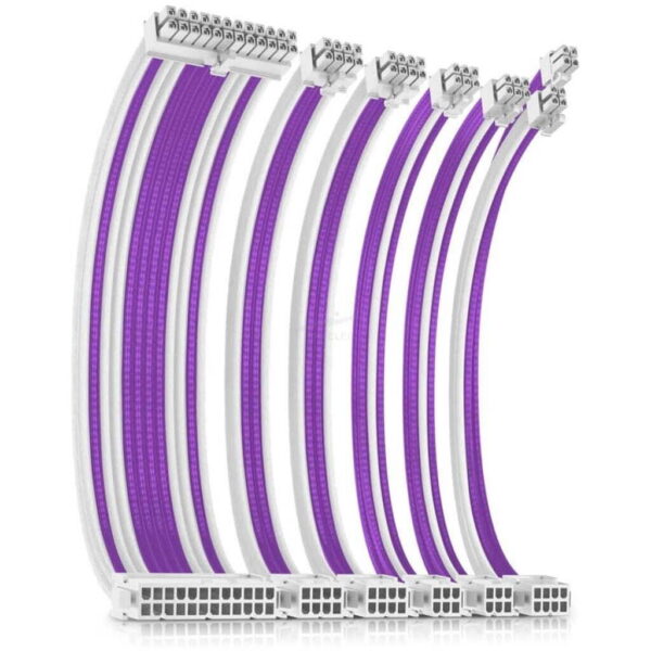 Kit de cables de extensión Antec V2 – Blanco-Morado conector Blanco