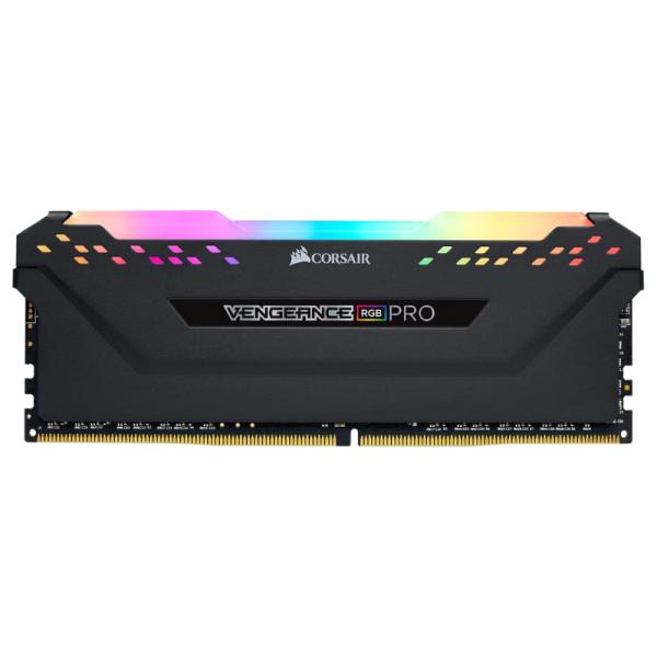 MEMORIA RAM PC 8GB CORSAIR VENGEANCE RGB PRO DDR4 3200MHz CL16 1.35V RGB CMW8GX4M1E3200C16 NEGRO