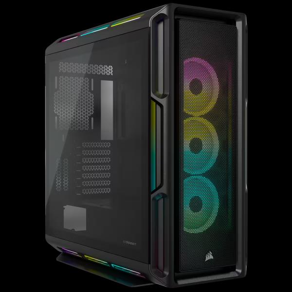 CASE GAMING RGB CORSAIR iCUE 5000T MID TOWER VENTILADORES 3 DE 120MM CON VIDRIO LATERAL Y MALLA FRONTAL CC-9011230-WW NEGRO