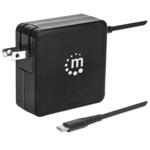 CARGADOR MANHATTAN – USB-C – USB-A – 60W – NEGRO