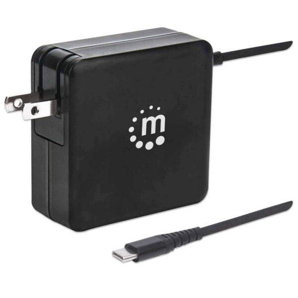 CARGADOR MANHATTAN – USB-C – USB-A – 60W – NEGRO