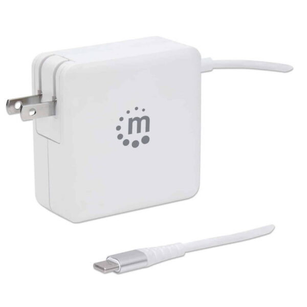 CARGADOR MANHATTAN – USB-C – USB-A – 60W – BLANCO