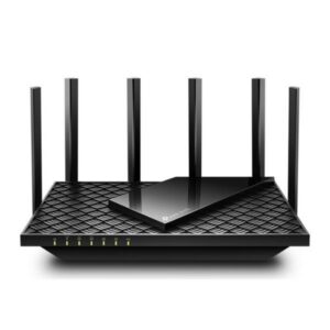 ROUTER TP LINK ARCHER AXE75(US) 2.4 GHZ 5 GHZ 6 GHZ AXE5400 WI FI 6E TRI BAND PUERTOS LAN / WAN NEGRO