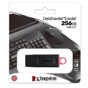 Kingston DataTraveler Exodia – 256GB 3.2 – Negro / Rosa