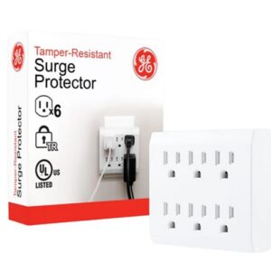 Regleta General Electric Tamper Resistant Supresor de Picos – Blanca