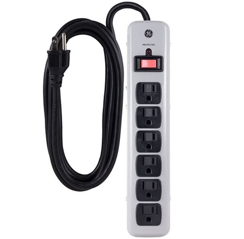 Regleta General Electric Heavy Duty Supresor de Picos – 2,4Mts – Gris
