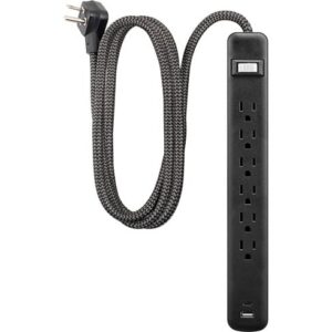 Regleta General Electric Power Strip – 1.8Mts – Negra