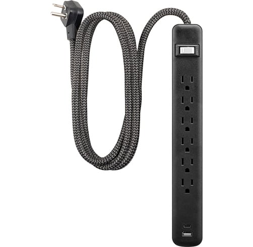 Regleta General Electric Power Strip – 1.8Mts – Negra