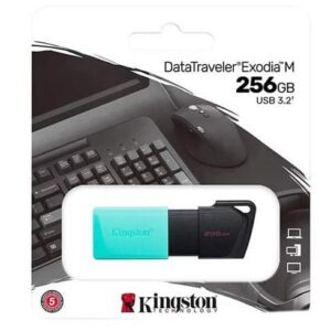 Kingston DataTraveler Exodia M – 256GB 3.2 – Negro/Turquesa
