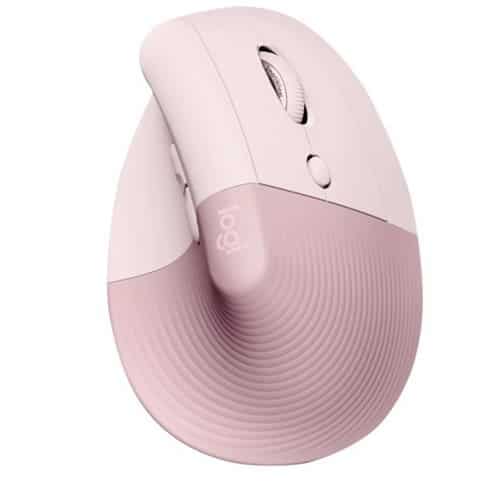 Logitech Lift Vertical Ergonomic Wireless Mouse Rosado