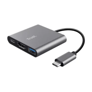 ADAPTADOR TRUST USB-C A HDMI – USB-A – USB-C