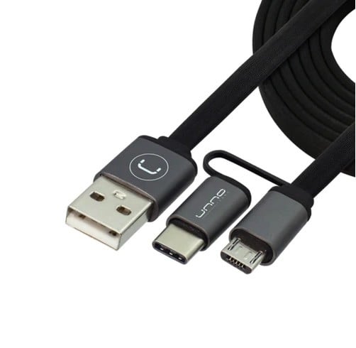 UNNO 2 en 1 Tipo C y Micro USB – 1M
