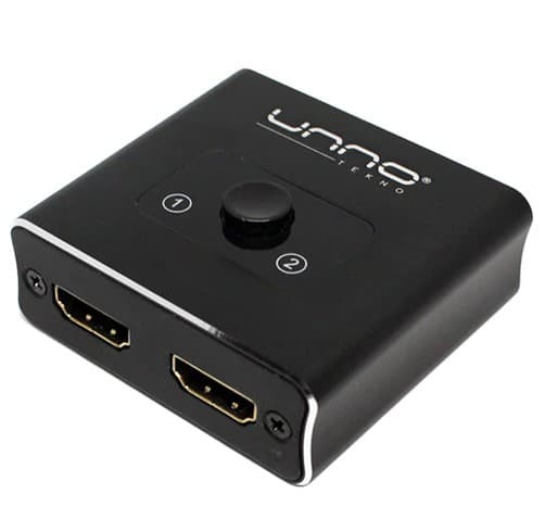 SWITCH UNNO TEKNO HB1201BK SWITCH HDMI BIDIRECTIONAL 2X1 / 1X2 4K 60HZ NO ADMINISTRABLE NEGRO