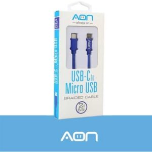 AON USB-C a Micro USB Azul – 2M