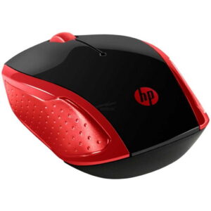 MOUSE INALAMBRICO HP 200 – NEGRO CON ROJO
