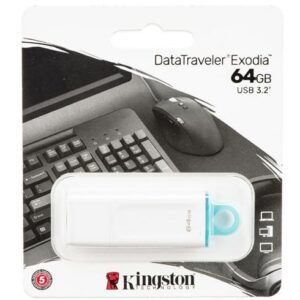 Kingston Datatraveler Exodia – 64GB USB 3.2 – Blanca