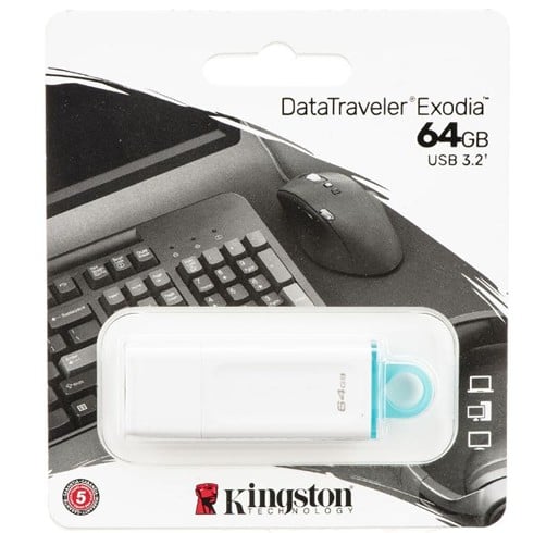 Kingston Datatraveler Exodia – 64GB USB 3.2 – Blanca