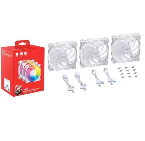 XPG Vento 120mm ARGB Blanco PWM-3Pack