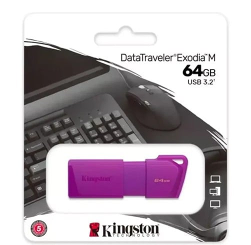 Kingston DataTraveler Exodia – 64GB USB 3.2 – Morado