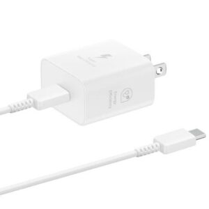 Cargador Samsung 25W con Cable – Tipo C – Blanco