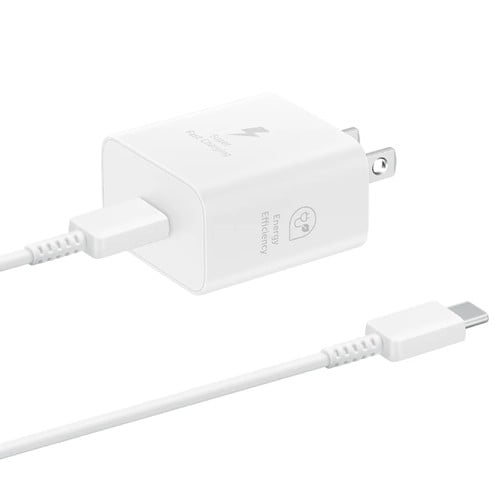 Cargador Samsung 25W con Cable – Tipo C – Blanco