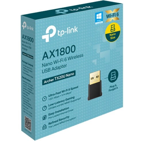 Adaptador USB TP-Link Archer AX1800 Nano – WIFI 6