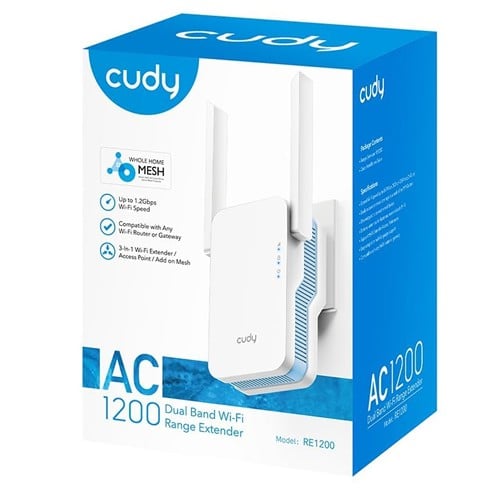 Amplificador de Señal Cudy – Dual Band – Wifi 5 – Whole-Home Mesh – Blanco