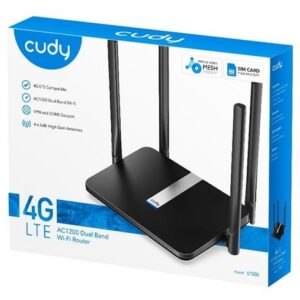 Router Cudy AC1200 Dual Band Wifi Router – LTE – Whole-Home Mesh – Negro