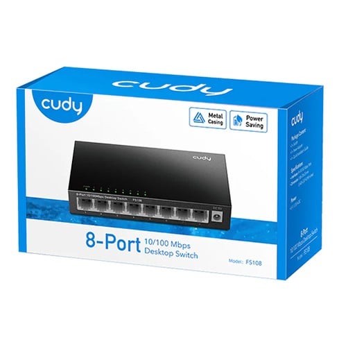 Switch Cudy 8 Puertos 10/100 Mbps – Negro