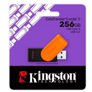 Kingston DataTraveler Exodia S – 256GB – Negro/Naranja