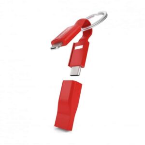Cable de carga Vonmahlen High Five USB-A USB-C Micro-USB Lightning – Rojo