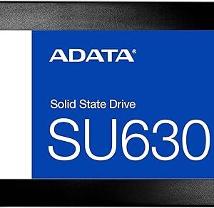 Disco duro interno sólido ADATA SU630 de 480 GB, 2,5″ SATA III, 520 MB/s / 450 MB/s, ASU630SS-480GQ-R, negro