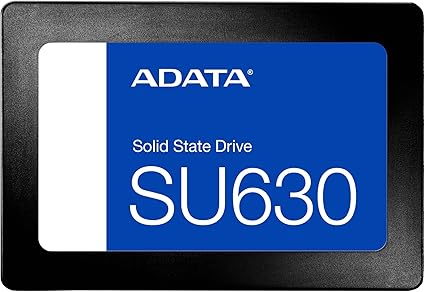 Disco duro interno sólido ADATA SU630 de 480 GB, 2,5″ SATA III, 520 MB/s / 450 MB/s, ASU630SS-480GQ-R, negro