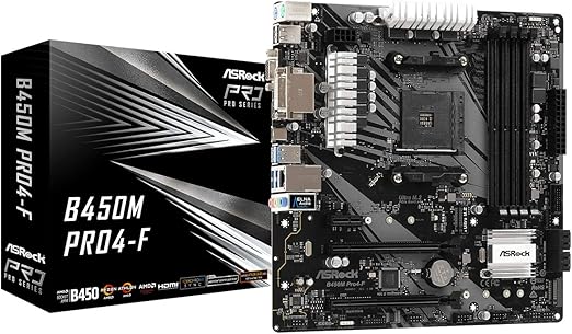 TARJETA MADRE ASRock B450M PRO4-F