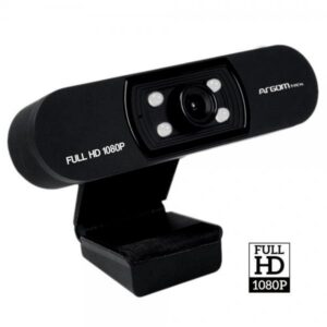 CAMARA WEB ARGOM CAM50 FULL HD VIDEO LED LIGHTS + MICROFONO 1080P ARG-WC-9150BK ARGOM