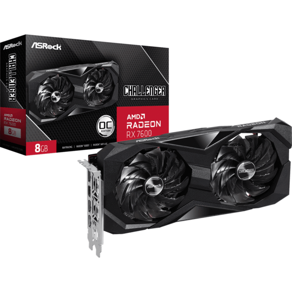 TARJETA DE VIDEO ASROCK RX-7600 CHALLENGER 8GB OC