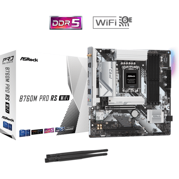 TARJETA MADRE ASROCK B760M PRO RS WIFI – SOCKET 1700
