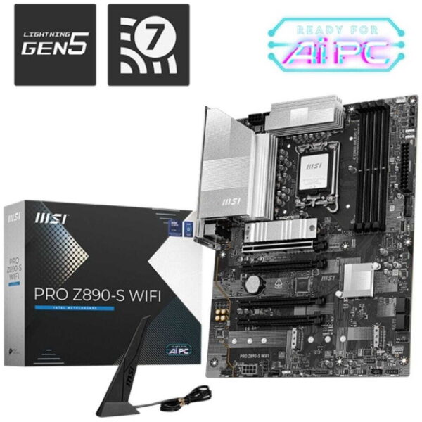 Tarjeta Madre MSI PRO Z890-S WIFI WHITE - LGA 1851 - DDR5 - ATX - PCIe 5.0