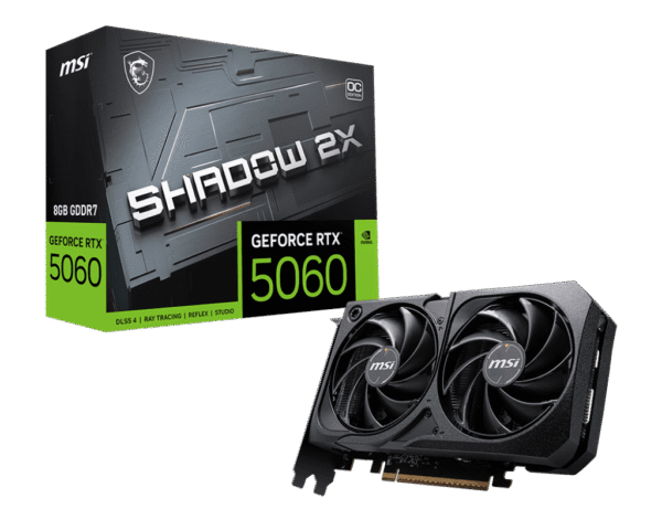 TARJETA DE VIDEO MSI RTX 5060 8GB SHADOW 2X