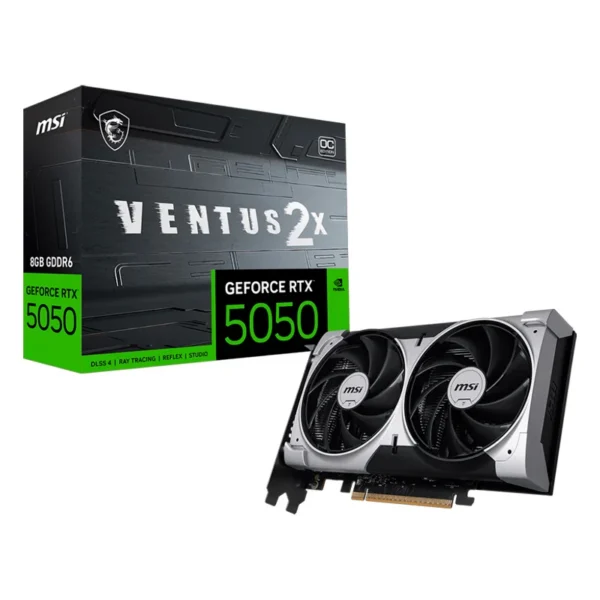 Tarjeta de vídeo MSI GeForce RTX 5050 8G Ventus 2X OC GDDR6 2617 MHz 912-V538-020 Negro/Blanco