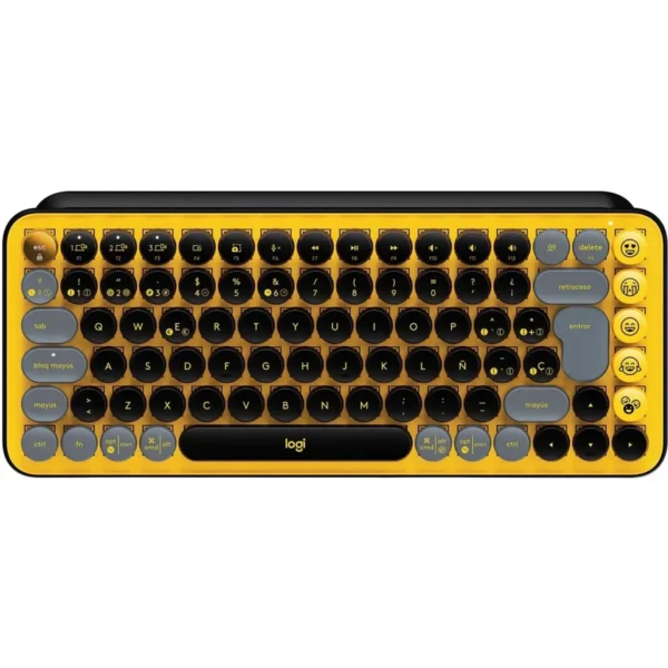 Teclado Logitech Pop Keys Mecanico – BT – Amarillo