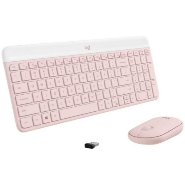 Teclado y Mouse Logitech MK470 – Inalámbrico – Rosa