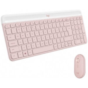 Teclado y Mouse Logitech MK470 SLIM – Inalámbrico – Rosa
