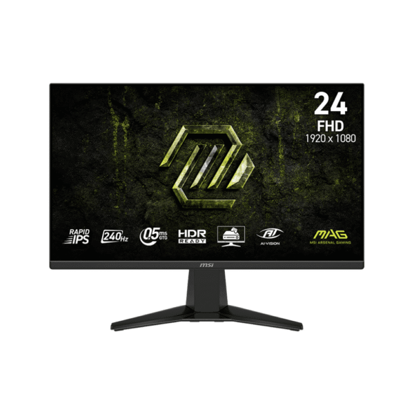MONITOR GAMING MSI MAG 245F X24 24 PULG PLANA 1920X1080 240HZ IPS RÁPIDO FREESYNC PREMIUM DISPLAYPORT / HDMI 9S6-3BC81M-004 NEGRO
