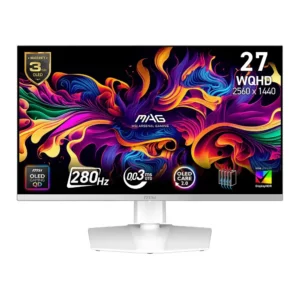 MONITOR 26.5″ MSI  MAG 272QPW QD-OLED X28 0.03MS – 280HZ – 2560X1440 – BLANCO