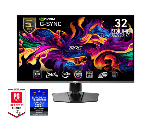 MONITOR 31.5″ MSI MPG 321URX QD-OLED 0.03MS – 240HZ – 3840X2160