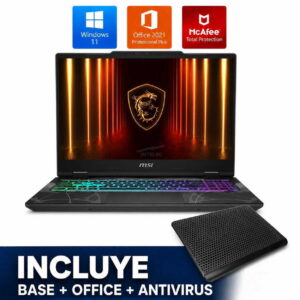 COMBO LAPTOP MSI CYBORG 15 B2RWFKG INTEL CORE 7-240H – 16GB – 512GB-SSD – RTX-5060 – 15.6″ – W11