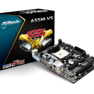 TARJETA MADRE ASROCK A55M-VS FM1 MICRO ATX DDR3 NEGRO