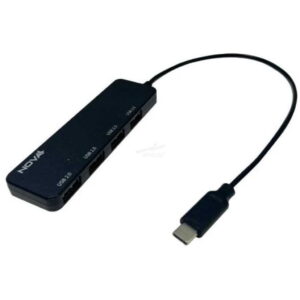 HUB USB NOVA USB-C A 4 PUERTOS USB 2.0