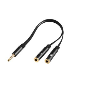 ADAPTADOR DE AUDIO ARGOM 3.5MM MACHO A DOBLE 3.5MM HEMBRA